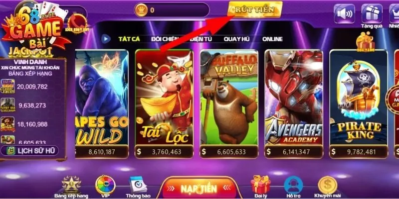 Rút Tiền 68 Game Bài - Nhanh Gọn, An Toàn, Uy Tín Hàng Đầu 3 Khuyến mãi rút tiền